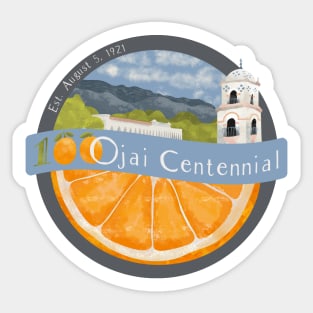 100 Years Ojai Valley Centennial Logo Sticker